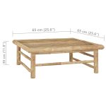 NNEVL Garden Table 65x65x30 cm Bamboo - Image 5