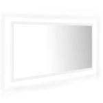 NNEVL LED Bathroom Mirror White 90x8.5x37 cm Chipboard - Image 2