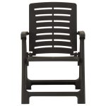 NNEVL Garden Chairs 2 pcs Plastic Anthracite - Image 2