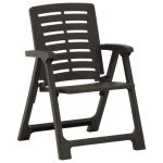 NNEVL Garden Chairs 2 pcs Plastic Anthracite - Image 3