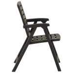 NNEVL Garden Chairs 2 pcs Plastic Anthracite - Image 4