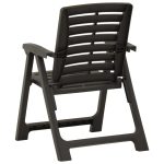 NNEVL Garden Chairs 2 pcs Plastic Anthracite - Image 5