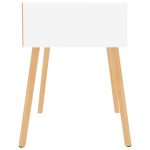 NNEVL Bedside Cabinet High Gloss White 40x40x56 cm Chipboard - Image 4