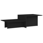 NNEVL Coffee Table Black 111.5x50x33 cm Engineered Wood - Image 2