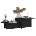 NNEVL Coffee Table Black 111.5x50x33 cm Engineered Wood - Image 3