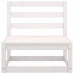 NNEVL Garden Middle Sofa with Anthracite Cushions White Solid Pinewood - Image 4