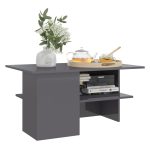 NNEVL Coffee Table High Gloss Grey 90x60x46.5 cm Chipboard - Image 3