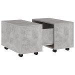 NNEVL Coffee Table Concrete Grey 60x60x38 cm Chipboard - Image 2