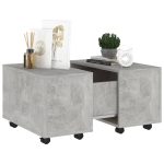 NNEVL Coffee Table Concrete Grey 60x60x38 cm Chipboard - Image 3