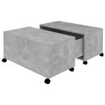 NNEVL Coffee Table Concrete Grey 75x75x38 cm Chipboard - Image 2