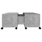 NNEVL Coffee Table Concrete Grey 75x75x38 cm Chipboard - Image 5
