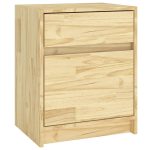 NNEVL Bedside Cabinet 40x31x50 cm Solid Pinewood - Image 2