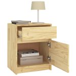NNEVL Bedside Cabinet 40x31x50 cm Solid Pinewood - Image 3