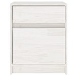 NNEVL Bedside Cabinet White 40x31x50 cm Solid Pinewood - Image 5