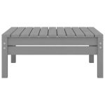 NNEVL Garden Footstool Grey Solid Pinewood - Image 2