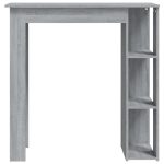 NNEVL Bar Table with Shelf Grey Sonoma 102x50x103.5 cm Chipboard - Image 5