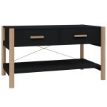 NNEVL Coffee Table Black 82x48x45 cm Engineered Wood - Image 2