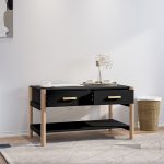 NNEVL Coffee Table Black 82x48x45 cm Engineered Wood - Image 3