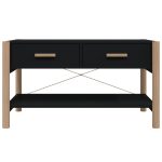 NNEVL Coffee Table Black 82x48x45 cm Engineered Wood - Image 5