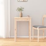 NNEVL Dining Table 55x55x75 cm Solid Wood Pine