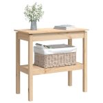 NNEVL Console Table 80x40x75 cm Solid Wood Pine - Image 3