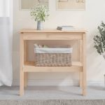 NNEVL Console Table 80x40x75 cm Solid Wood Pine