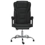 NNEVL Reclining Office Chair Black Faux Leather - Image 3