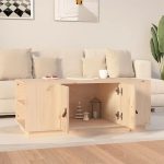 NNEVL Coffee Table 100x50x41 cm Solid Wood Pine - Image 3