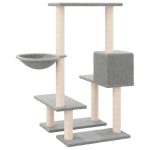 NNEVL Cat Tree with Sisal Scratching Posts Light Grey 94.5 cm - Image 5