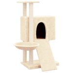 NNEVL Cat Tree with Sisal Scratching Posts Cream 96 cm - Image 2