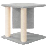NNEVL Cat Tree with Sisal Scratching Posts Light Grey 37 cm - Image 4