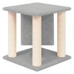 NNEVL Cat Tree with Sisal Scratching Posts Light Grey 37 cm - Image 5