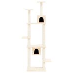 NNEVL Cat Tree with Sisal Scratching Posts Cream 176 cm - Image 3