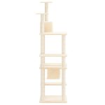 NNEVL Cat Tree with Sisal Scratching Posts Cream 176 cm - Image 4