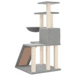 NNEVL Cat Tree with Sisal Scratching Posts Light Grey 94 cm - Image 5