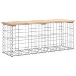 NNEVL Garden Bench Gabion Design 103x31.5x42 cm Solid Wood Pine - Image 2