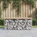 NNEVL Garden Bench Gabion Design 103x31.5x42 cm Solid Wood Pine