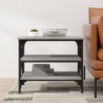 NNEVL Side Table Grey Sonoma 55x38x45 cm Engineered Wood - Image 3