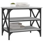 NNEVL Side Table Grey Sonoma 55x38x45 cm Engineered Wood - Image 4