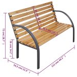NNEVL Garden Bench 112 cm Solid Wood Fir - Image 5
