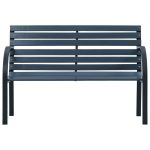 NNEVL Garden Bench Grey 112 cm Solid Wood Fir - Image 2