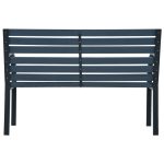 NNEVL Garden Bench Grey 112 cm Solid Wood Fir - Image 4