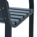 NNEVL Garden Bench Grey 112 cm Solid Wood Fir - Image 5