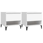 NNEVL Side Tables 2 pcs White 50x46x50 cm Engineered Wood - Image 2