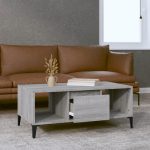 NNEVL Coffee Table Grey Sonoma 90x50x36.5 cm Engineered Wood - Image 3