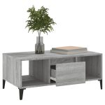 NNEVL Coffee Table Grey Sonoma 90x50x36.5 cm Engineered Wood - Image 4