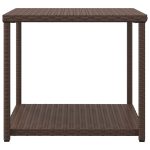 NNEVL Side Table Brown 55x45x49 cm Poly Rattan - Image 3