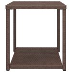 NNEVL Side Table Brown 55x45x49 cm Poly Rattan - Image 4