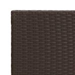 NNEVL Side Table Brown 55x45x49 cm Poly Rattan - Image 5