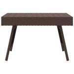 NNEVL Foldable Side Table Brown 60x40x38 cm Poly Rattan - Image 3